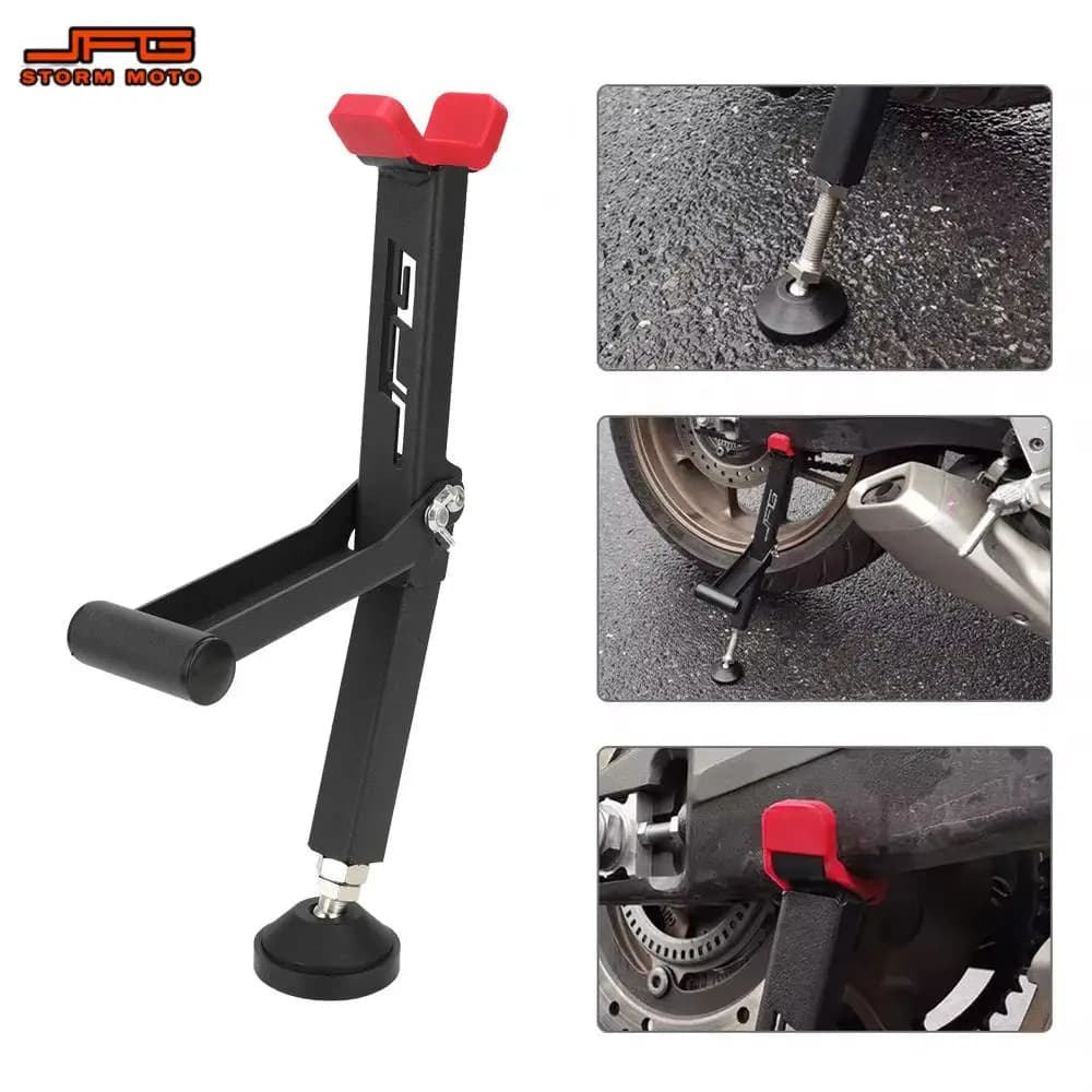Soporte para rueda de motocicleta, soportes laterales, marco trasero, elevador basculante ajustable para bicicleta, herramienta Universal de