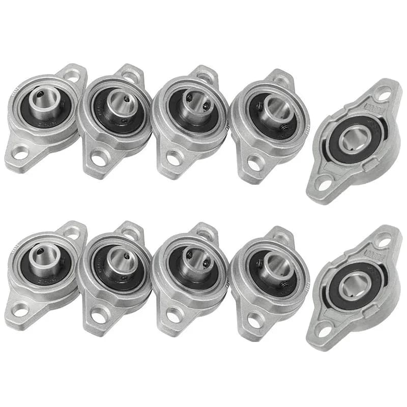 10 Uds KFL000 KFL004 KFL005 KFL006 KFL08 KL08 FL08 08 8 12mm almohada bloque de cojinete rómbico de aleación de ZINC de Insertar rodamiento lineal