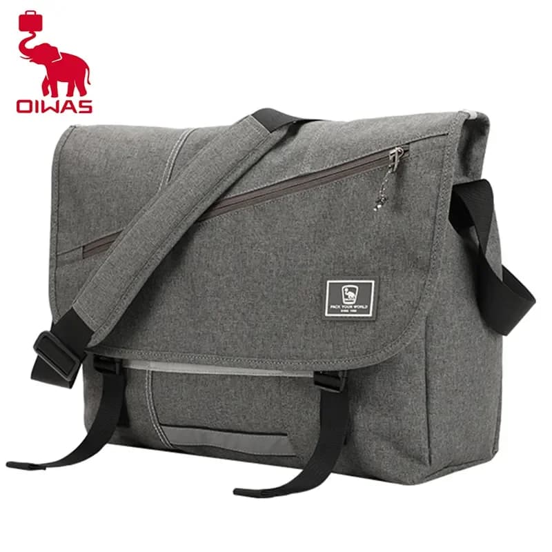 OIWAS, bolso de mensajero para ordenador portátil de 15 pulgadas para hombre, bolso de hombro tipo bandolera de viaje a la moda, maletín de lona