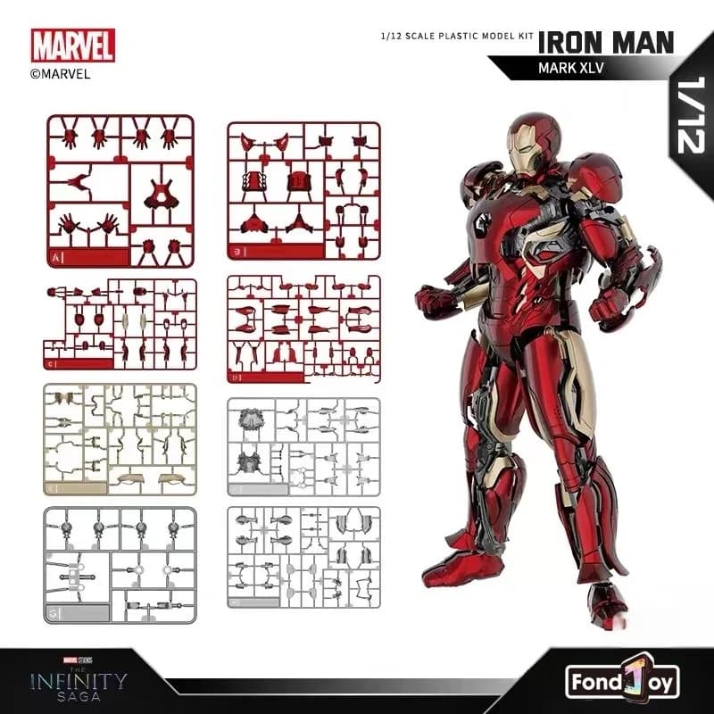 2025 nuevo Original Fondjoy Iron Man MK45 modelo Kit 1/12 Infinity Saga Ironman montaje ABS articulación móvil chico juguete regalos personalizados