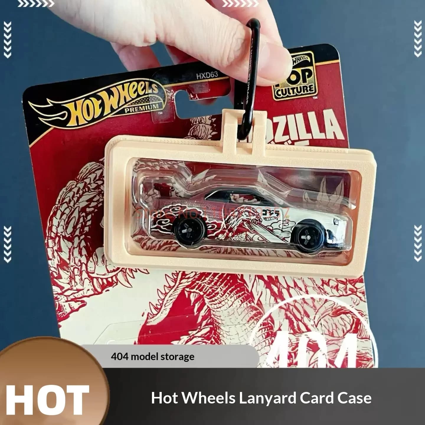 Estuche de exhibición transparente portátil para modelos Hot Wheels 404, caja de almacenamiento colgante para coleccionistas de coches a escala