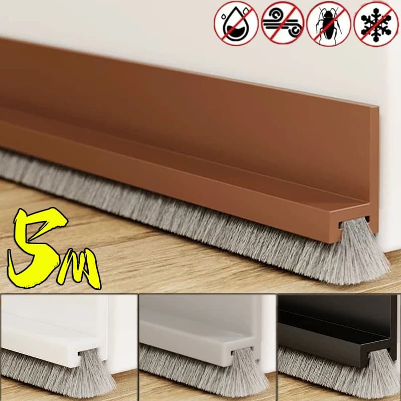 Tira de sellado de puerta autoadhesiva, tiras de sellado de relleno de huecos inferiores de puerta, tira de cepillo a prueba de insectos, cinta de