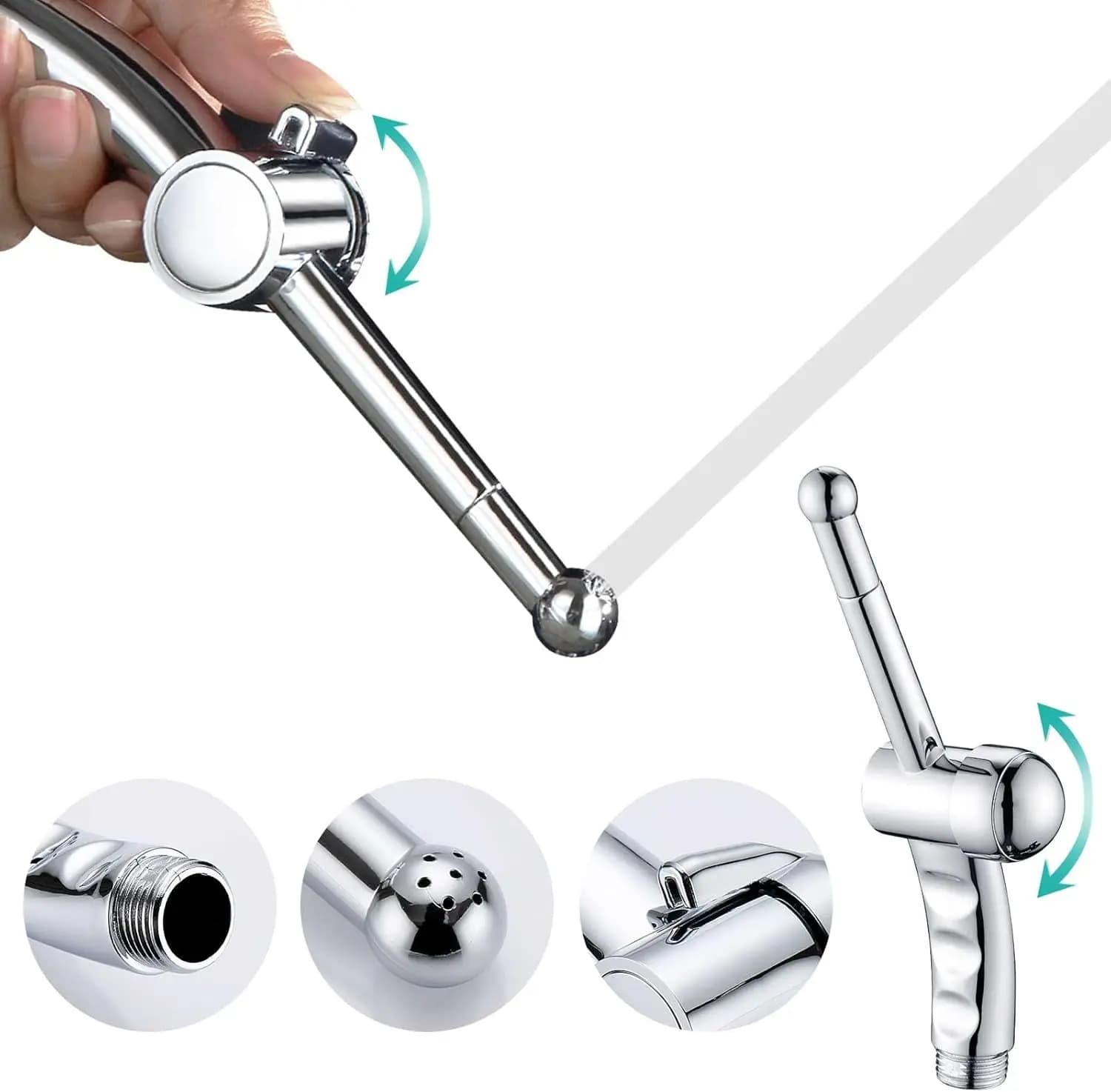 Limpiador de Higiene Personal con Boquilla Larga, Herramienta de Enema para Limpieza Profunda de Partes Íntimas, Accesorio de Limpieza Cómodo y