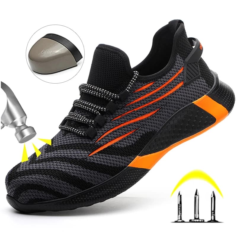 Zapatos de seguridad para el trabajo para hombre, zapatos protectores antipinchazos, zapatos de trabajo indestructibles para hombre, botas de