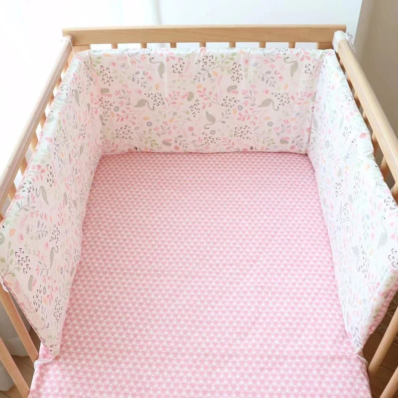 Parachoques para cama de bebé en la cuna, protección gruesa y suave para cuna, Protector de cuna desmontable, decoración para habitación de