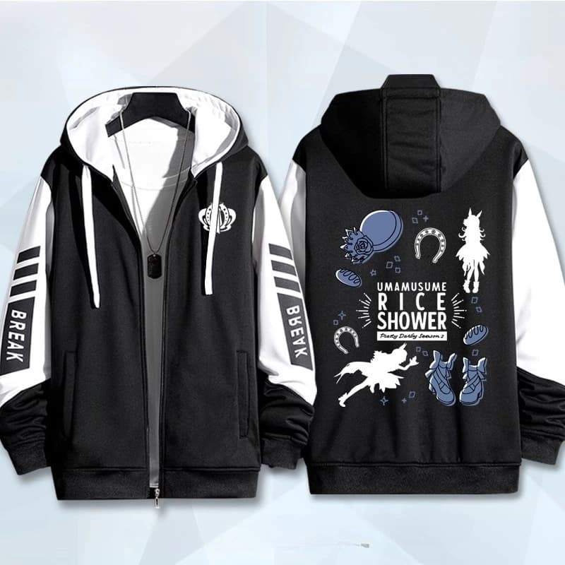 Sudadera con capucha de Anime 3D Umamusume Pretty Derby Mejiro McQueen para hombre y mujer, sudadera Harajuku, ropa de calle, chaqueta con cremallera