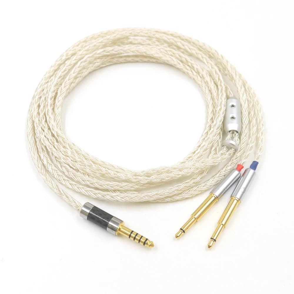 Cable de equilibrio para auriculares, accesorio Chapado en plata de 16 núcleos para Meze 99 Classics NEO NOIR, XLR/3,5/4,4mm, Cable de actualización