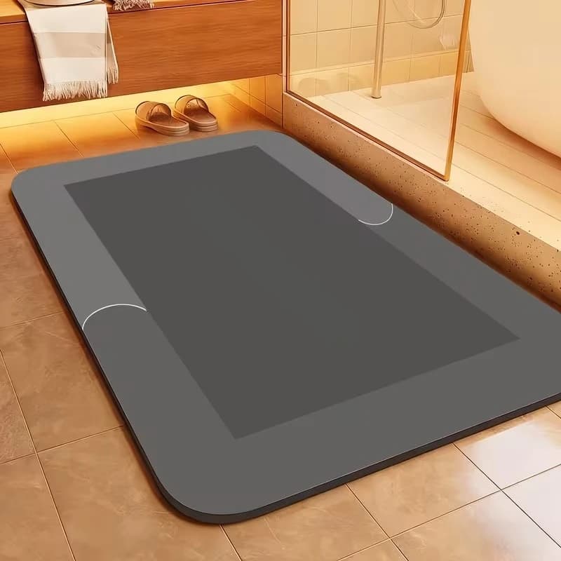 Alfombrilla de Baño de Tierra de Diatomeas Súper Absorbente, Antideslizante, de Secado Rápido, Alfombrilla Suave para Baño, Ducha, Lavandería,