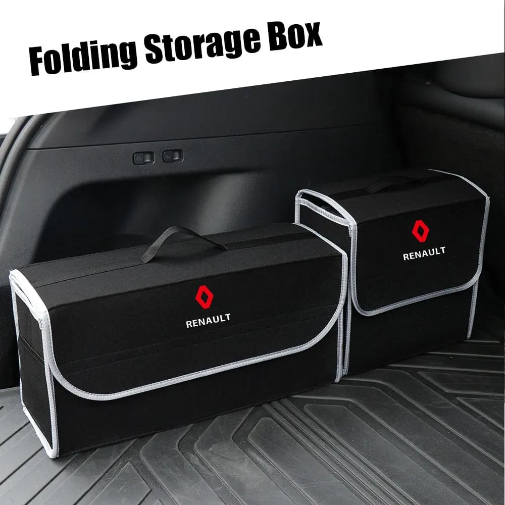 Caja de almacenamiento de maletero de coche, organizador multiusos plegable portátil, bolsa de almacenamiento de maletero para Renault, DACIA,