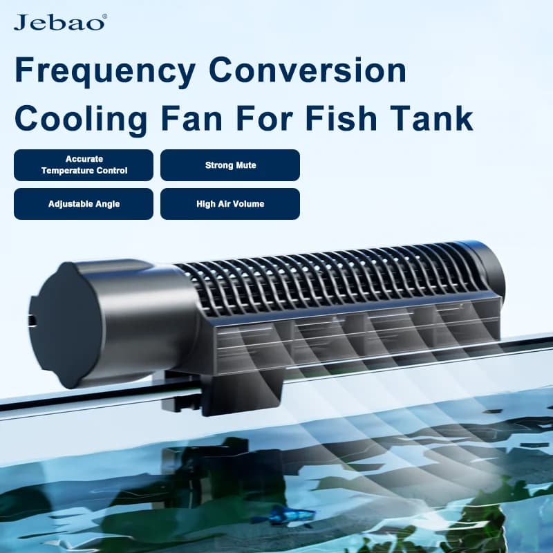 Jebao Jecod ACF Series Ventilador de enfriamiento para acuario - Ventilador de control de temperatura automático silencioso, 12 V 3 W