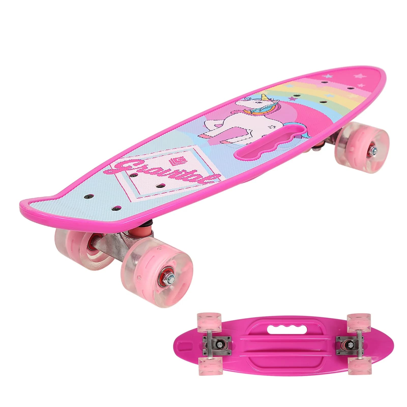 Patineta para Niños de 59 cm, Adolescentes, Adultos, Ruedas con Luces LED, Todo en Uno para Niñas, Niños y Principiantes