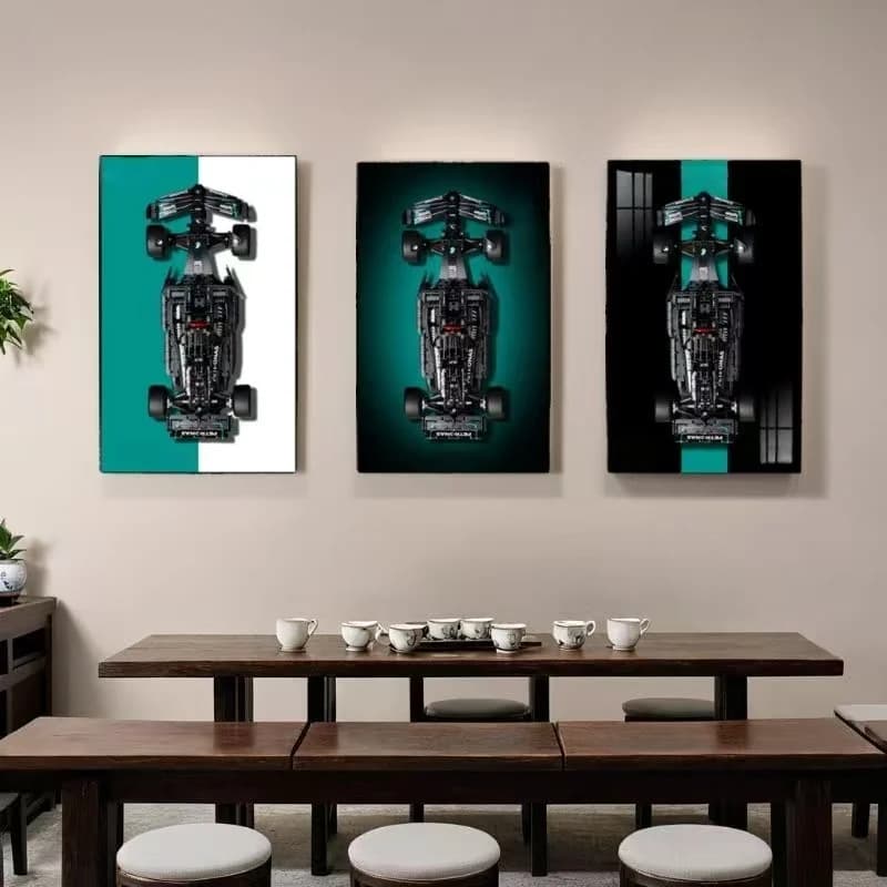Pantalla de montaje en pared para LEGO 42171 Mercedes-AMG F1 W14 E 42207 Ferrari SF-24 F1 42206 Red Bull Racing RB20 F1-solo pantalla de pared