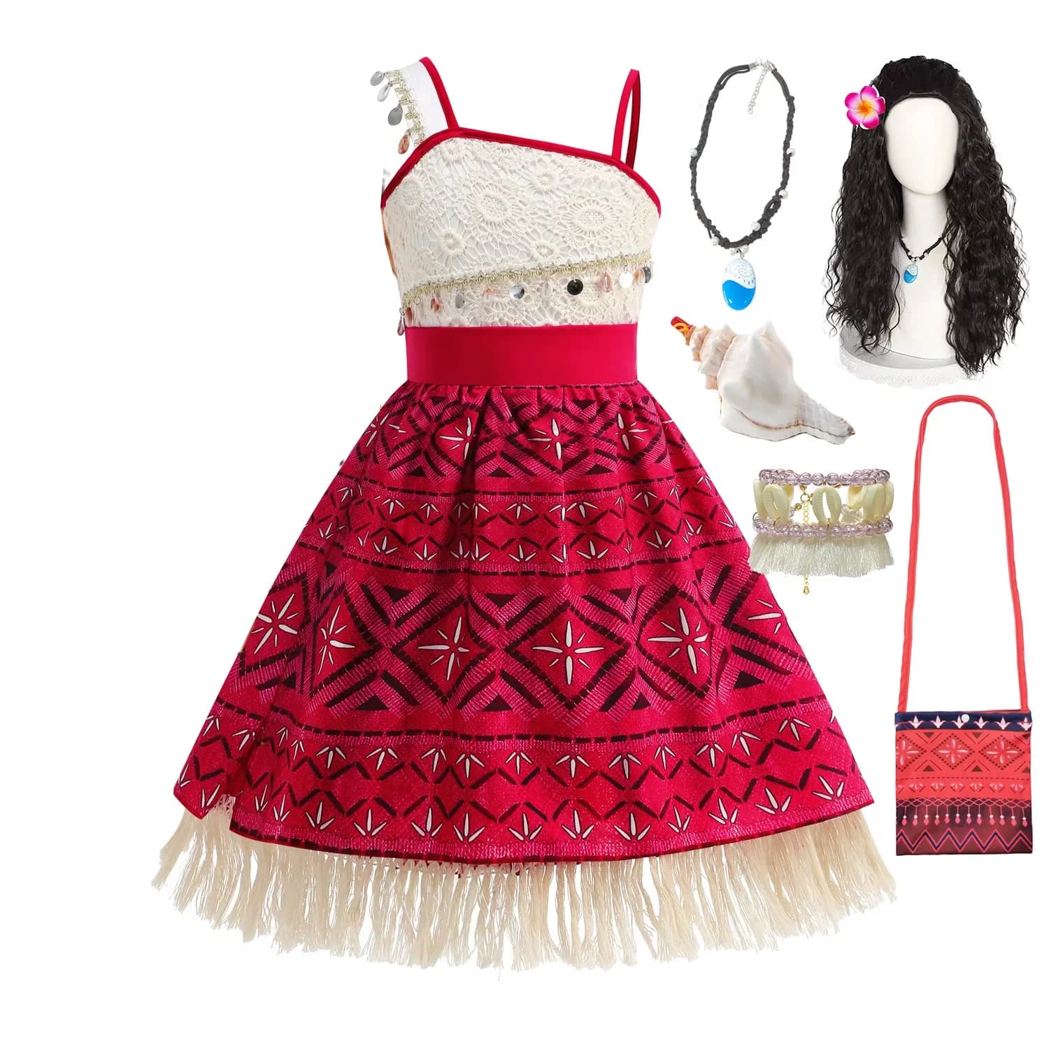 Moana 2 Ocean Adventure Cosplay vestido chico princesa Vaiana ropa niño carnaval fantasía Pathfinder playa vestido un hombro