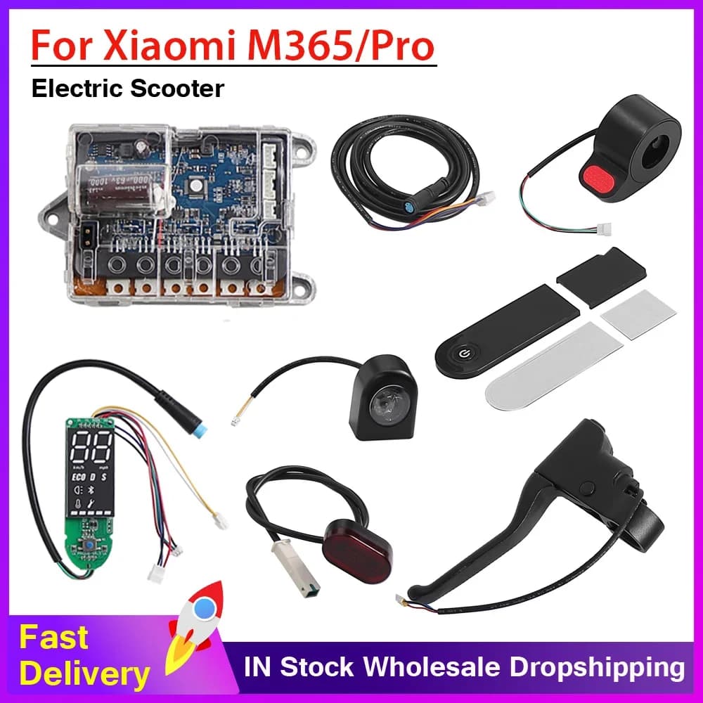 Controlador de placa base BT, acelerador de palanca de freno con pantalla Digital para patinete eléctrico Xiaomi M365/PRO, luz delantera o trasera