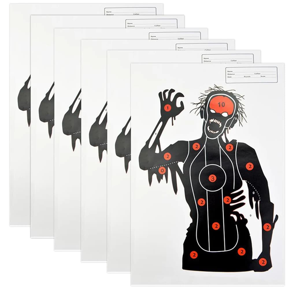5/10/20 piezas objetivos de tiro 12x17 "alvos de tiro de papel esqueleto alvos de zombis para pistola tiro Airsoft arco flecha Pellet