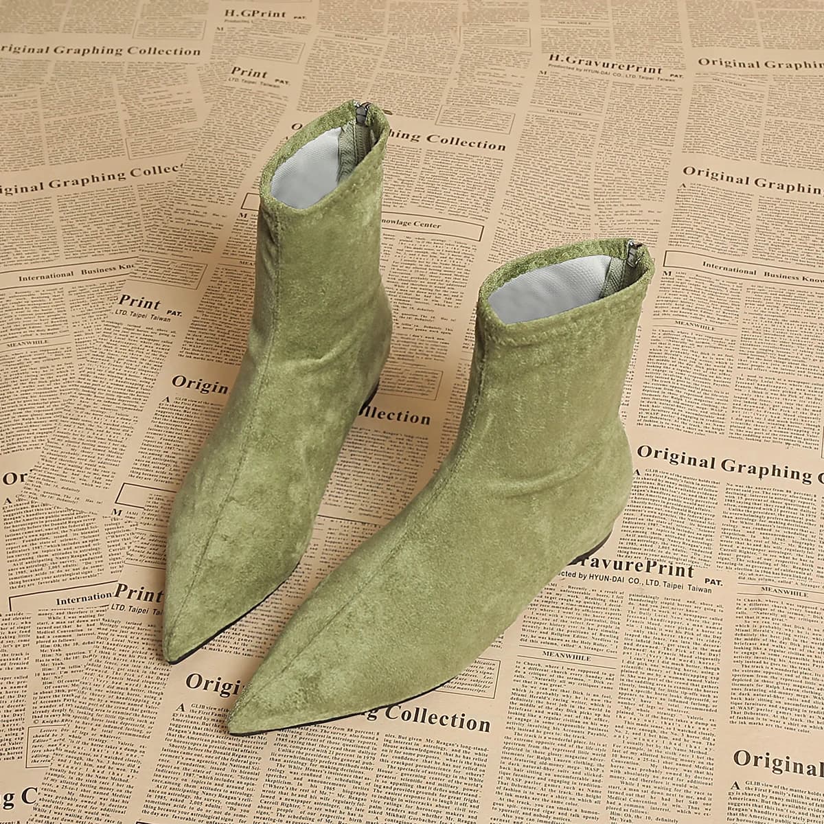 2025 otoño gamuza cálido Casual botines de mujer cómodos y elegantes punta puntiaguda fiesta tacón bajo nuevos tacones altos de mujer