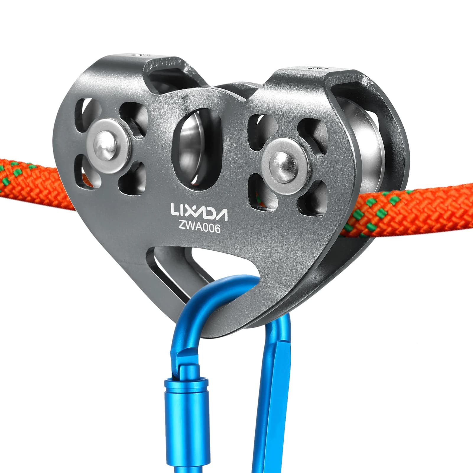 Polea de carro de cable Lixada 30kN con rodamiento de bolas escalada espeleología Aloft trabajo rescate