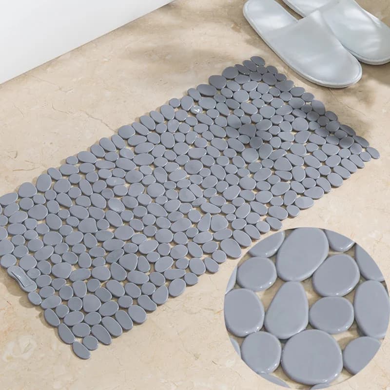 Alfombra de baño, alfombra de baño para bañera, bañera grande de PVC, ducha de seguridad, esteras de baño antideslizantes con ventosas,