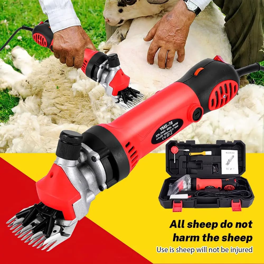 Máquina Esquiladora Eléctrica Profesional de 6 Velocidades para Ovejas y Cabras, Herramienta Automática de Corte de Lana con Caja y 13 Dientes de