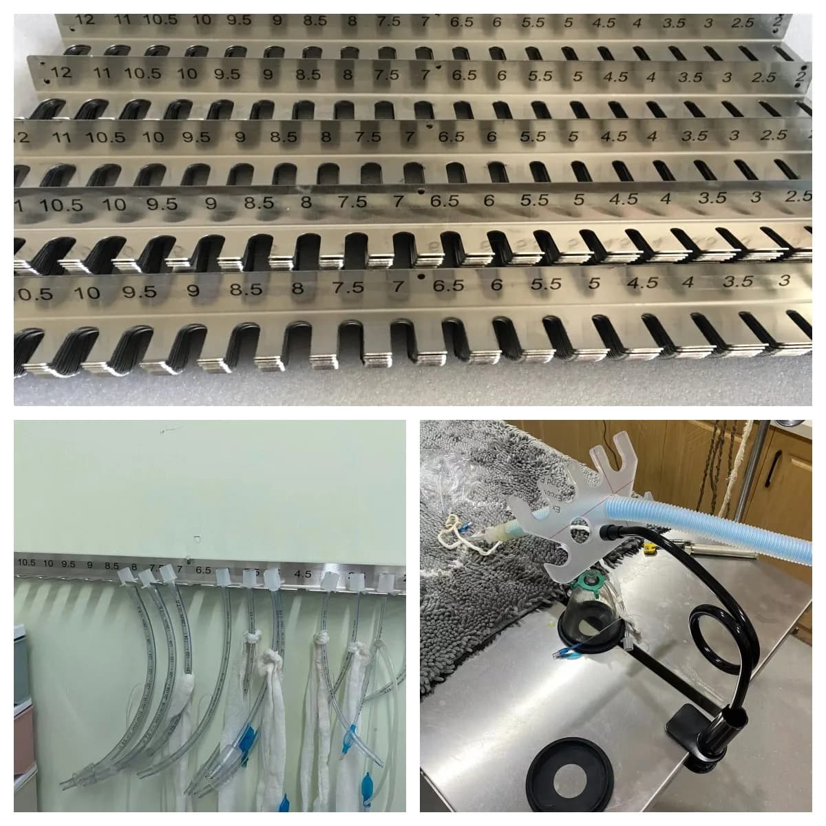 Soporte de intubación para mascotas, soporte de tubo de circuito respiratorio, soporte de intubación endotraqueal