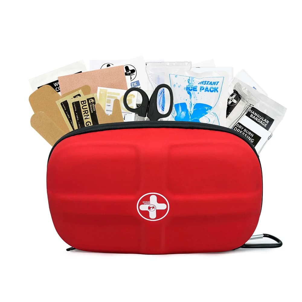 RHINO RESCUE Mini Botiquín De Primeros Auxilios Pequeño Kit De Emergencia Portátil Impermeable Artículos Esenciales Para Acampar, Con 106