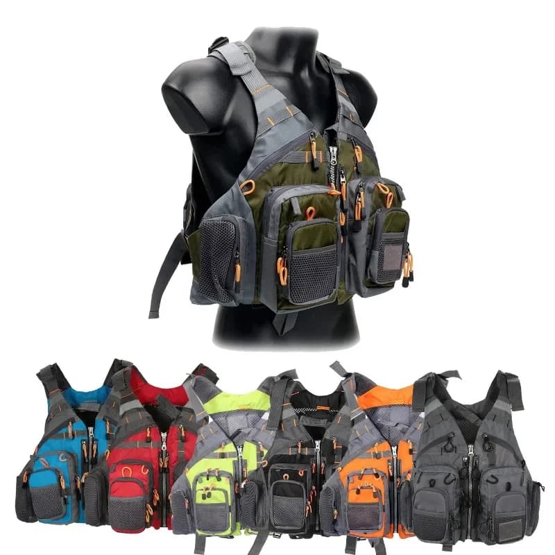 Chaleco de pesca para hombre, deportes al aire libre, chaqueta de flotabilidad para natación con mosca, ropa de pesca, chaleco de pesca de mar