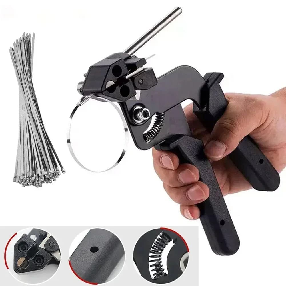 Nueva alicates para bridas de cables, correa de sujeción, pistola para bridas de cables, herramienta de corte automática, bridas autoblocantes de