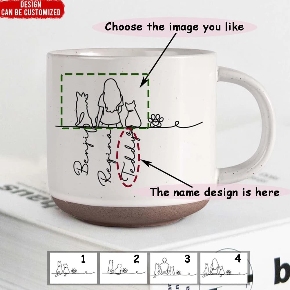 Taza personalizada para amantes de las mascotas, taza de café con diseño de gato y perro, regalo creativo para propietarios de perros y gatos,