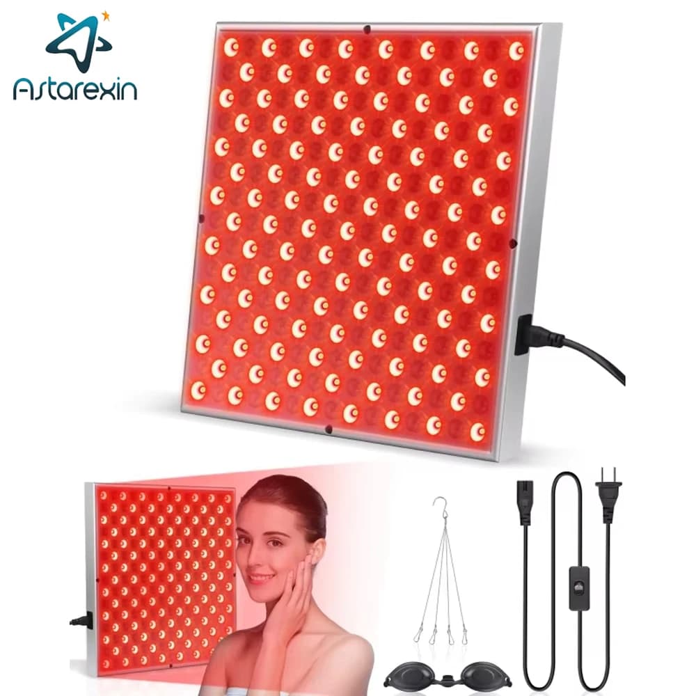 Lámpara de Panel de terapia de luz LED roja para el cuidado de la piel, antienvejecimiento Facial, belleza, 225 LED, alivio del dolor corporal,