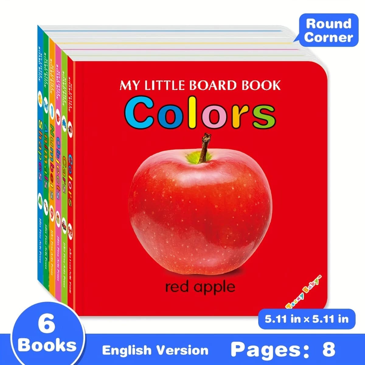 Libro de tarjetas con patrones coloridos, regalo interactivo para el desarrollo sensorial, colores brillantes que mejoran la educación temprana de