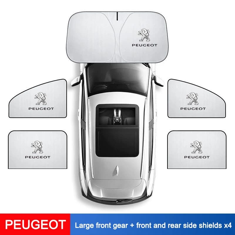 Parasol para ventana de parabrisas delantero y trasero, protección UV para coche, privacidad, para Peugeot 206 307 308 3008 207 208 407 508 2008 5008