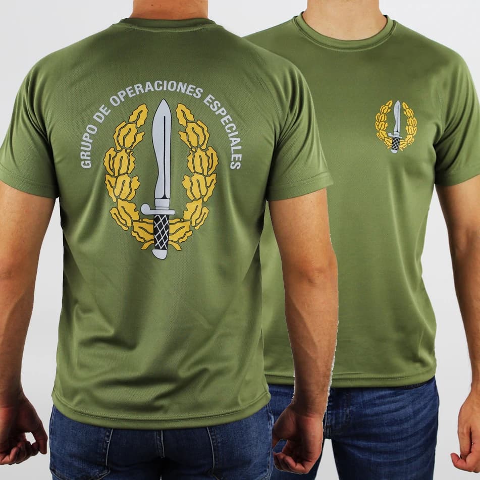 Camiseta Grupo De Operaciones Especiales España. Camiseta casual de verano de manga corta 100% algodón