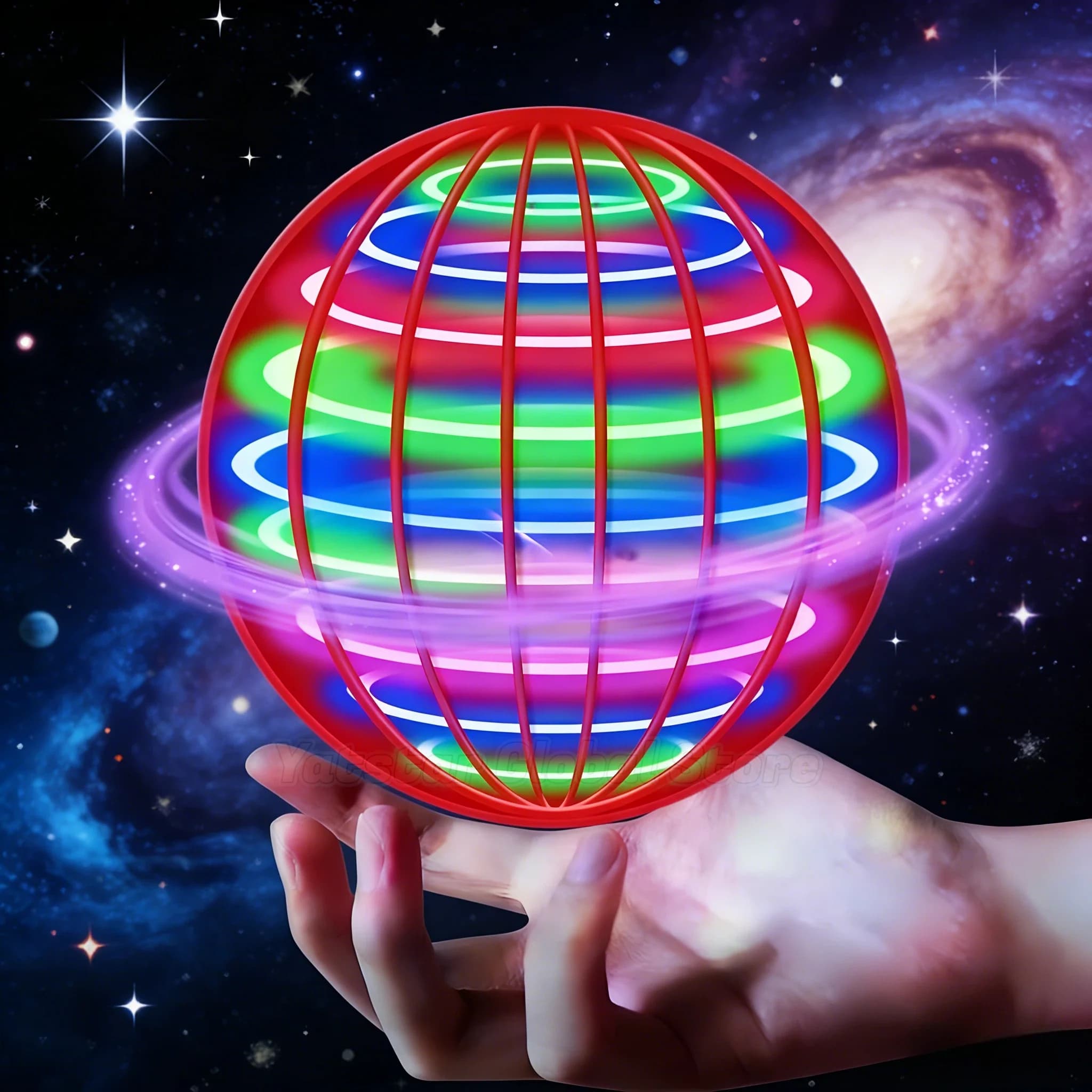 Magic Flying Ball Pro Mini con Luces LED Brillantes, 360 °   Spinner giratorio con control remoto y manual, juguete luminoso para adolescentes y