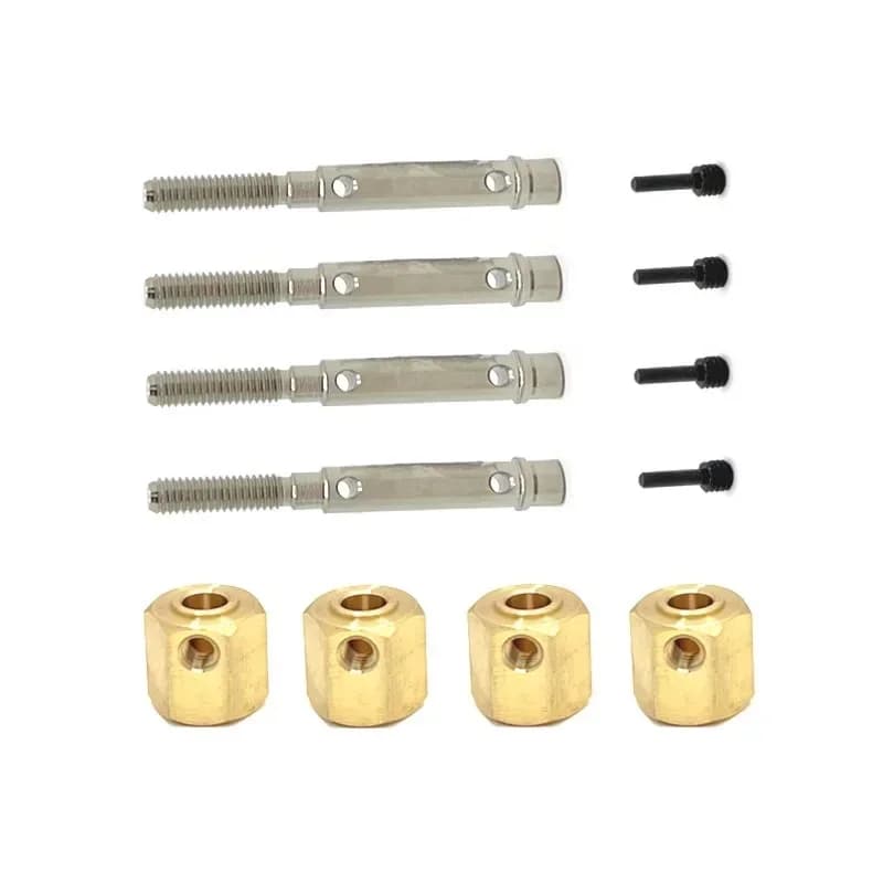 Para MJX H8H YiKong YK4082 YK4102 YK6061 adaptador extendido hexagonal de rueda de latón de 12mm con eje de salida piezas de mejora de coche trepador