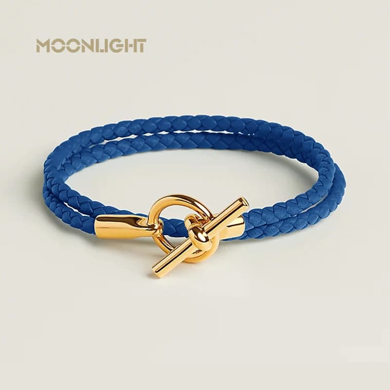 MOONLIGHT pulseras clásicas de cuero de doble capa para mujer, pulsera de alta calidad, joyería para parejas, regalos, 11 colores al por mayor