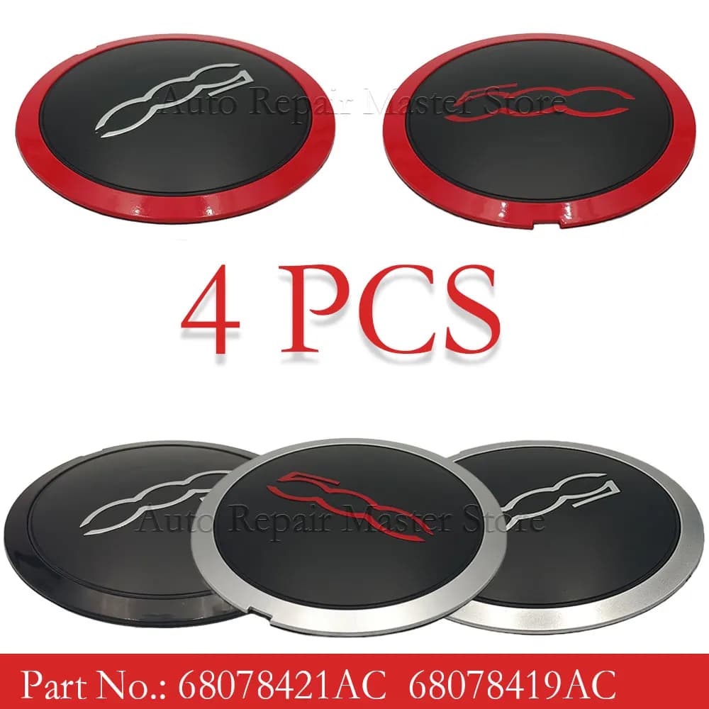 51884863 68078419AC 68078421AC 4 Uds. Tapacubos de 133mm para ruedas, juego de tapacubos centrales, cubierta antipolvo, tapa de cubo de rueda de