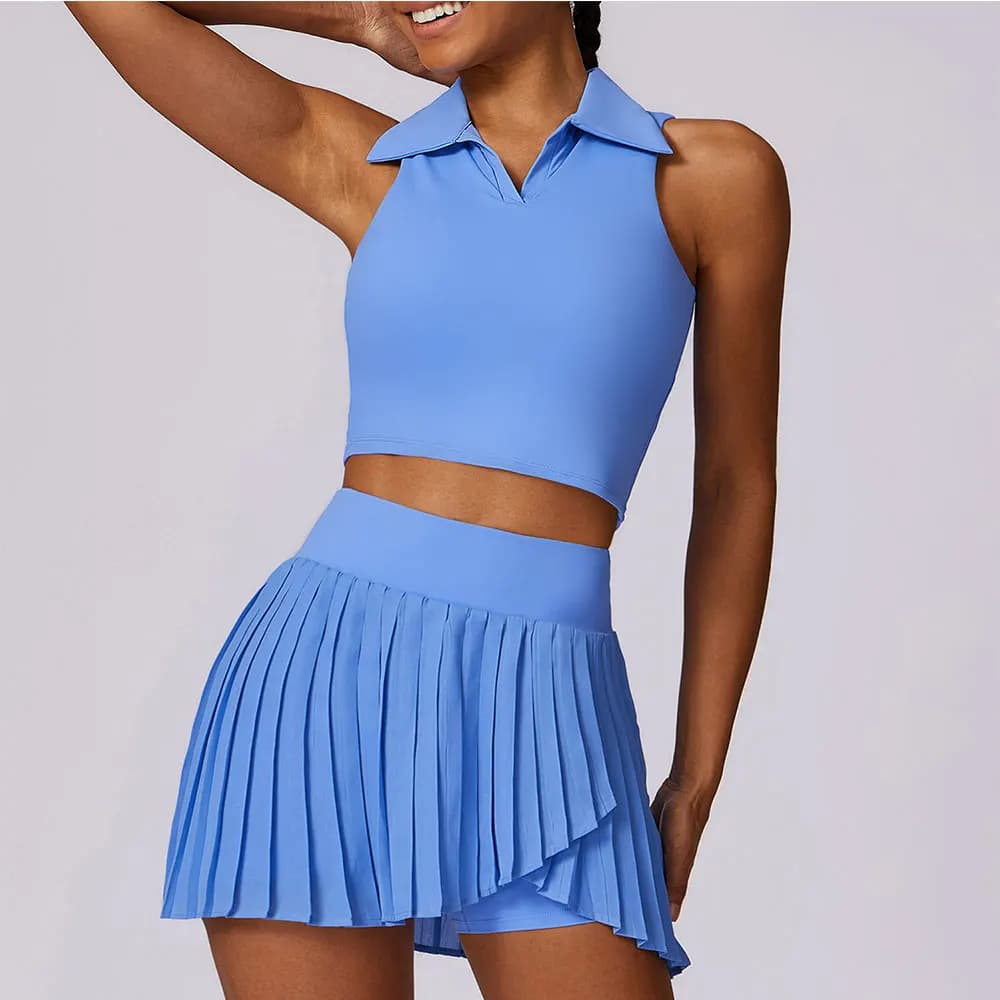 Camiseta de ocio al aire libre para verano, conjunto de Yoga, 2 uds., ropa de gimnasio para mujer, conjunto deportivo para correr, ropa de tenis