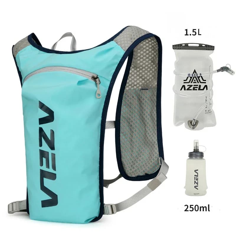 Mochila con chaleco de hidratación para correr de 5L, paquete ligero para correr, bolsa de vejiga de agua de 1,5 L, mochila para senderismo, sendero,