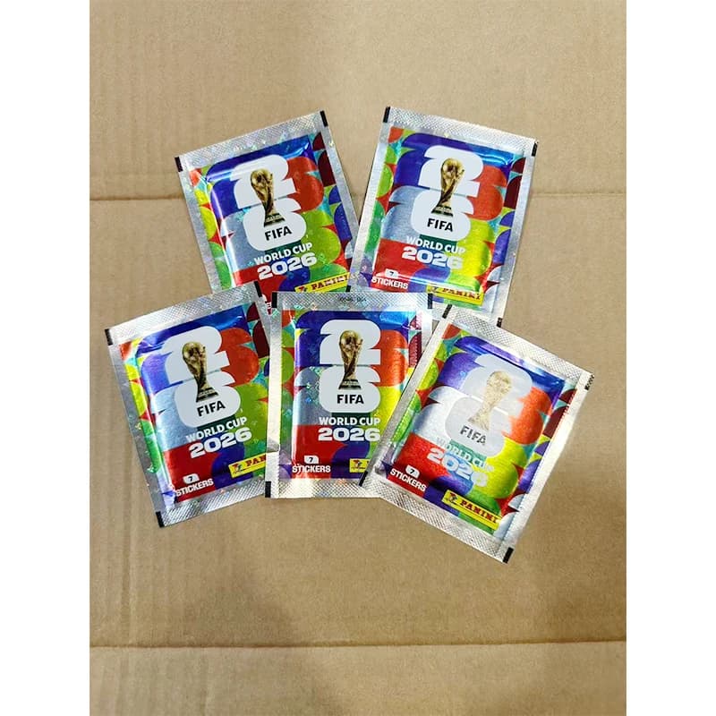 Colección de Pegatinas del Mundial FIFA Panini 2026, 5 Paquetes, Cada Sobre Contiene 7 Hojas, Actualmente en Stock