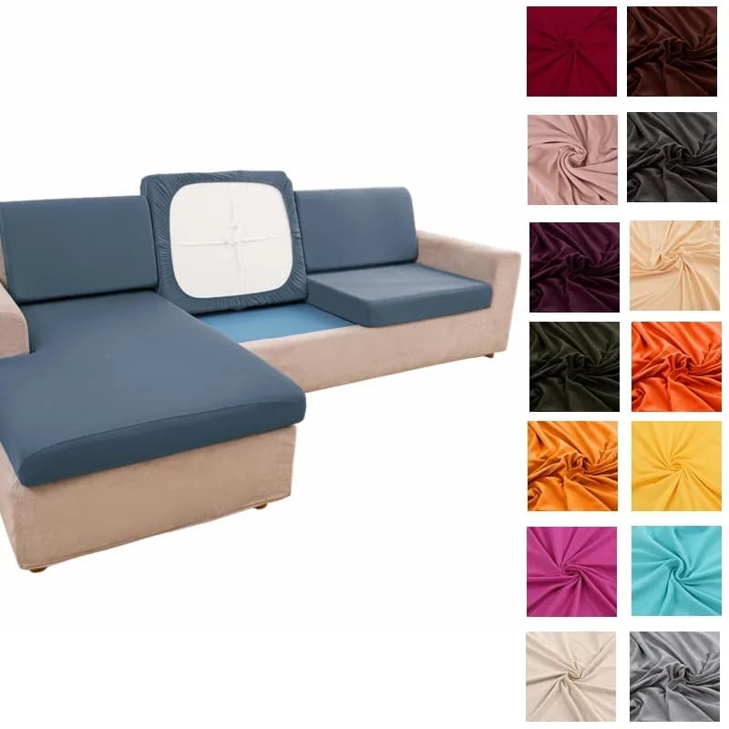 Funda de cojín para asiento de sofá de LICRA y seda de verano, funda protectora para sofá de sala de estar 2025, fundas para asiento de sofá de 1