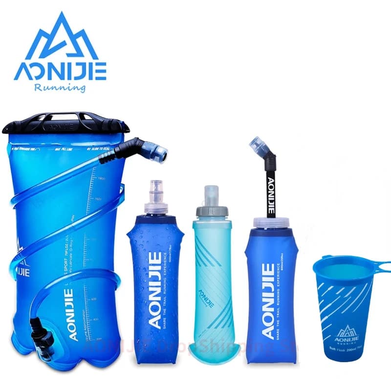 AONIJIE 250ml 500ml matraz blando plegable botella de agua TPU libre para correr paquete de hidratación riñonera chaleco SD09 SD10