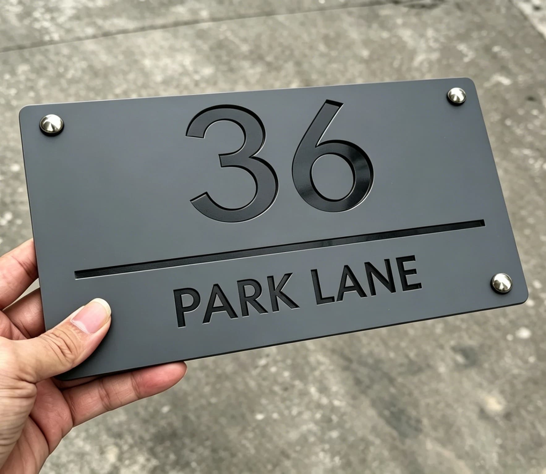 Letrero Acrílico Personalizado con Corte Láser, Letrero 3D Flotante Nórdico para Puerta, Letrero Moderno para Casa, Nombre de Calle Exterior,