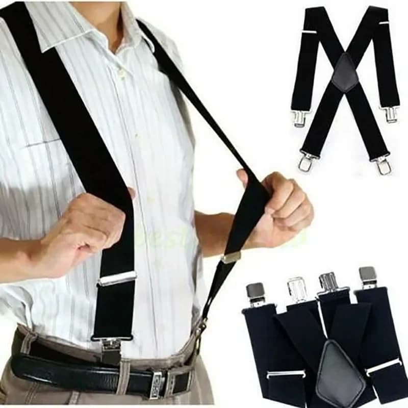 Tirantes Elásticos Ajustables de 2.5CM de Ancho con 4 Clips para Hombres, Mujeres, Adultos, Niños y Niñas, Accesorios para Bodas 2028