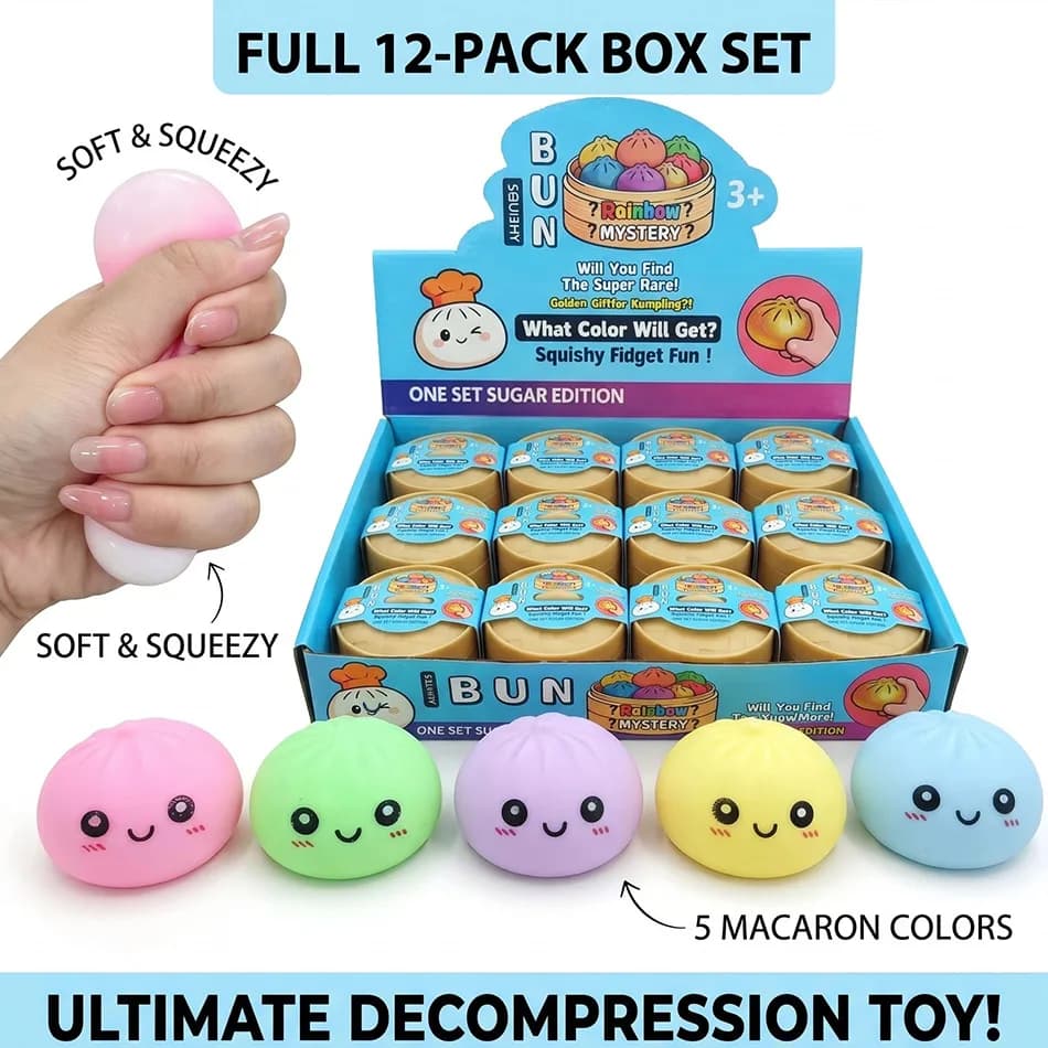 2026 Baozi Mysteries Dumplings Juguetes Antiestrés Fidget Toys Accesorios de Escritorio para el Hogar y la Oficina Regalo para Fiestas Squishy de