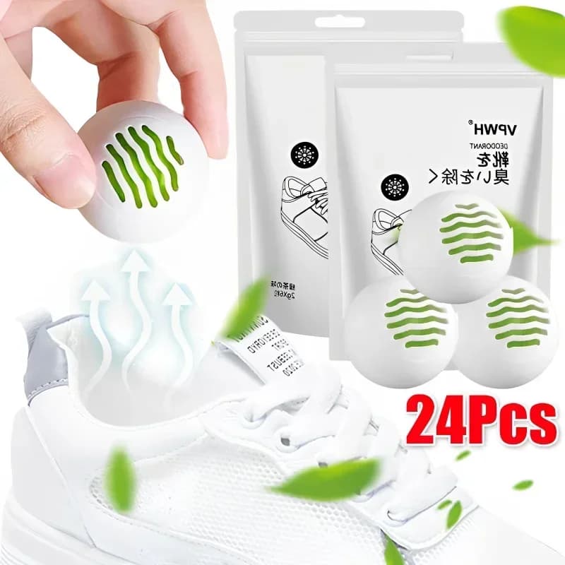 Bolas Desodorantes 24/6 Piezas, Bolas de Perfume para Zapatos, Bolsos de Gimnasio, Casilleros y Autos, Neutralizan el Olor, Bolas Refrescantes para