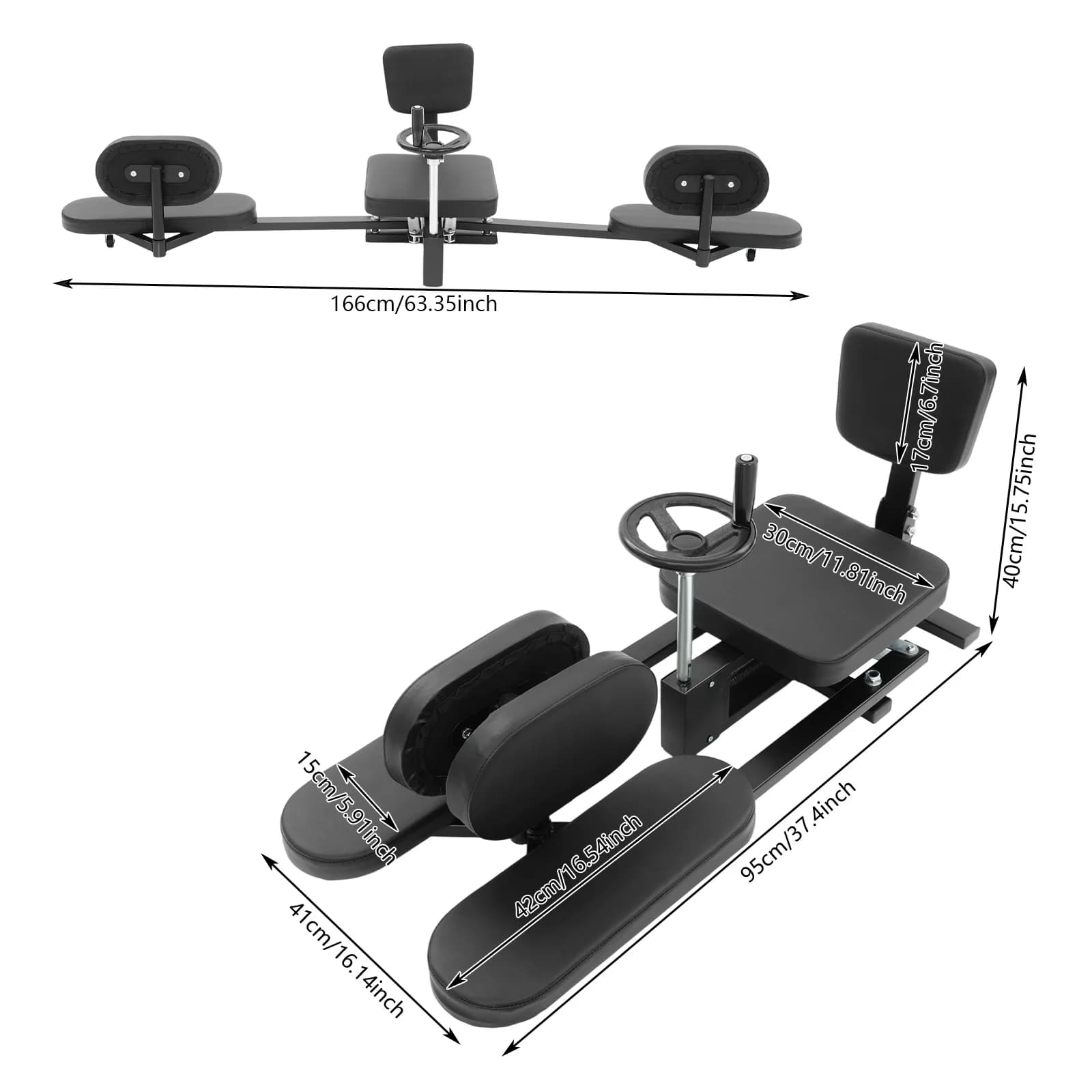 Estirador de Piernas Ajustable, Máquina de Estiramiento de Piernas con Ruedas para Ballet, Danza, Gimnasia y Gimnasio en Casa