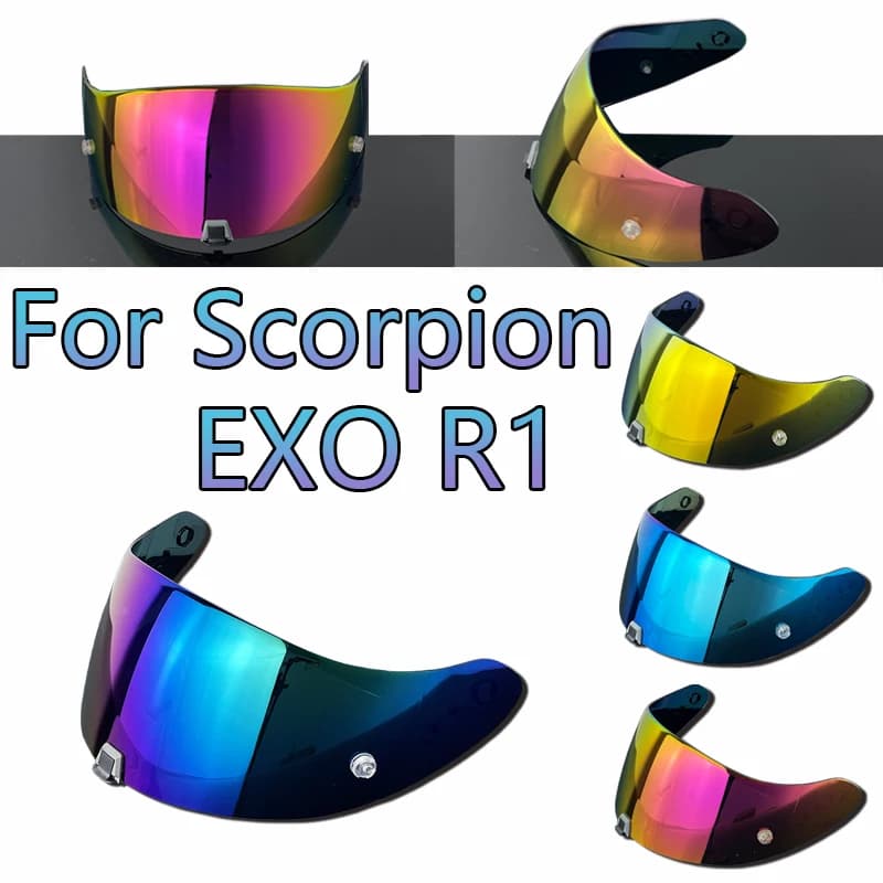 Lente visera para casco de motocicleta, para KDF-16-1 Scorpion Exo 1400 Carbon, R1 Air EXO 520, protector contra el viento Anti-UV, antiarañazos y a