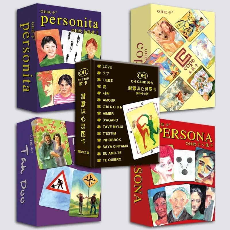 Tarjetas de Psicología OH: Elija entre 19 Mazos de Tarjetas de Imágenes Associativas Persona, Personita, Cope, Resilio, Tandoo para Terapia y