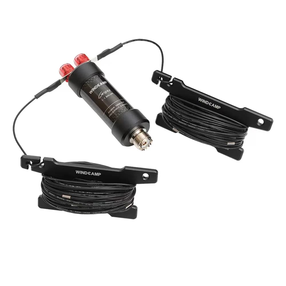 WINDCAMP-Antena dipolo portátil para radioaficionado, radioaficionado, impermeable, Balun, 5-55MHz, HF