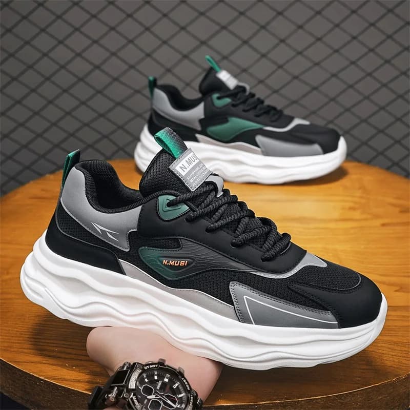 Zapatos Casuales de Cuero de Alta Calidad para Hombre, Novedad Otoño 2026, Zapatos Ligeros para Exteriores, Zapatos de Moda con Suela Gruesa
